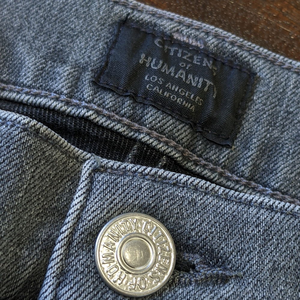 Citizens Of Humanity Rocket Crop Mid Rise Skinny Jeans (25) Gray